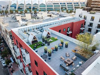 Rooftop social deck
